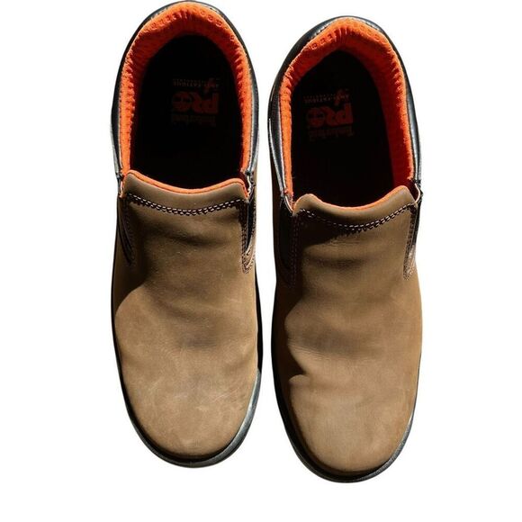 Timberland Pro Hytest Safety Footwear Slip-On Work Shoes - Size 10 WIDE Brown - Picture 3 of 9
